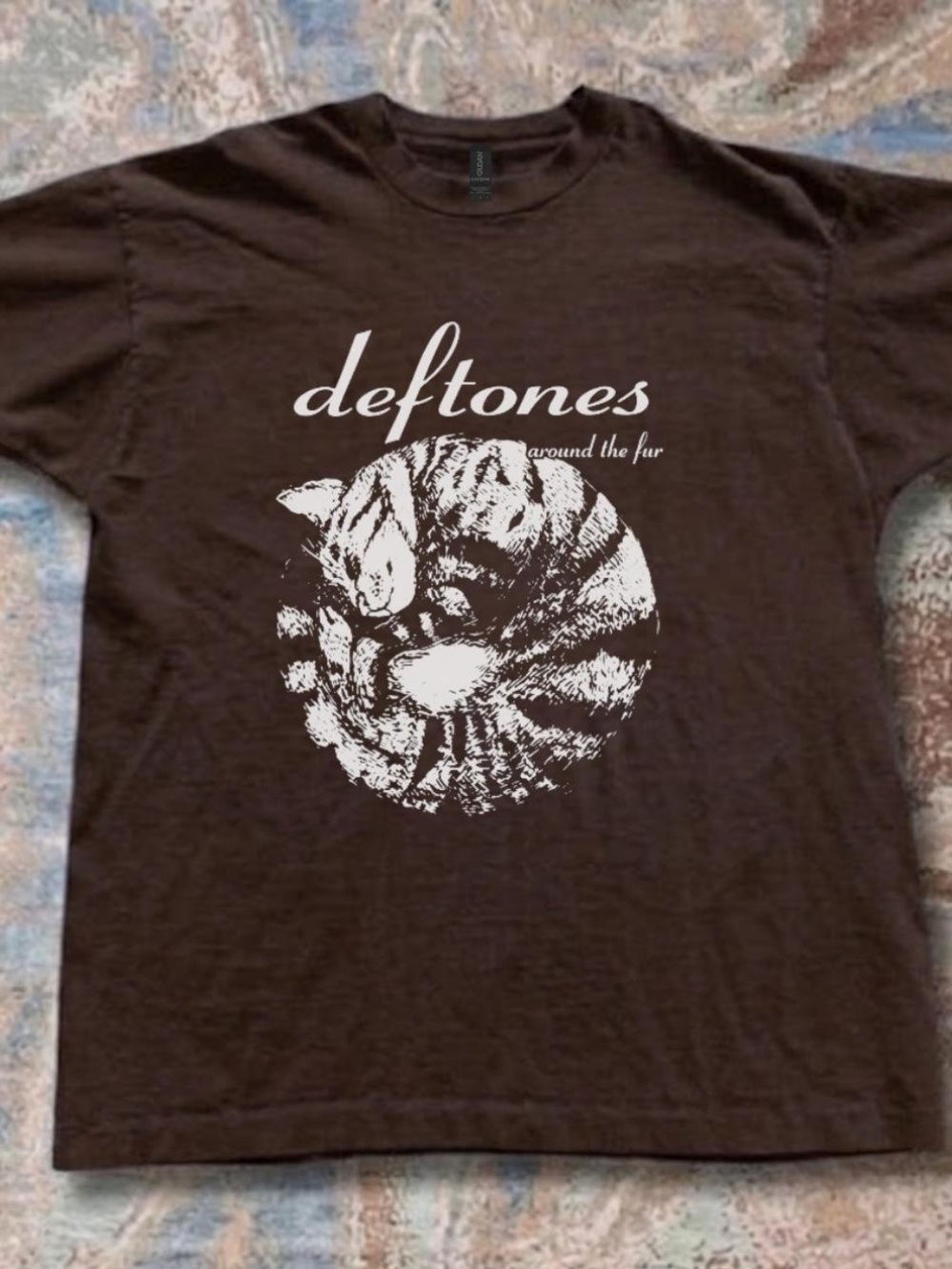 Gildan Dark Chocolate Cat Graphic Tee